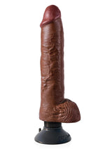 King Cock Vibrating Dildo with Balls And Suction Base