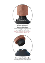 King Cock Vibrating Dildo with Balls - Caramel - 8in