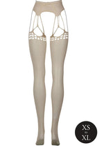 Le Désir Shredded Suspender Pantyhose One Size