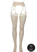 Le Désir Shredded Suspender Pantyhose One Size