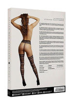 Le Désir Suspender Striped Pantyhose - Black