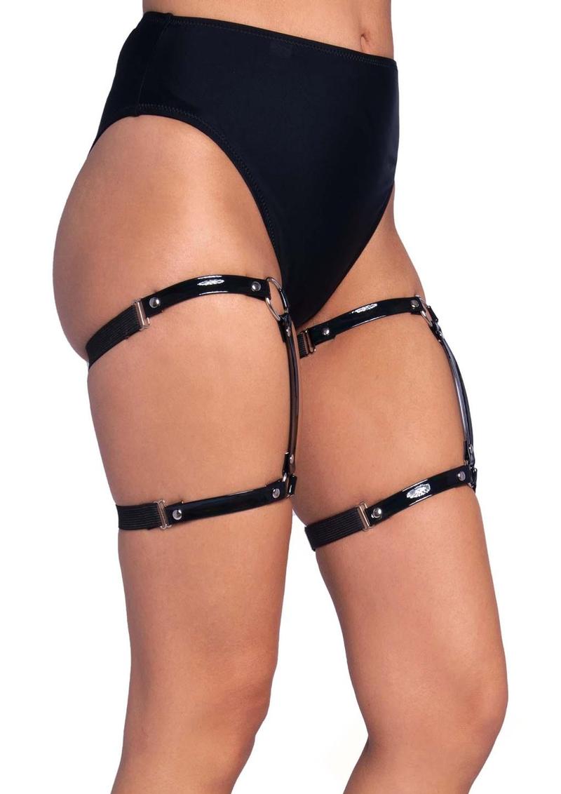 LEG AVENUE Studded Thigh High Garters