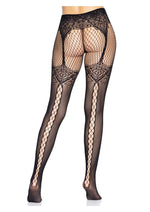 Faux Garter Belt Fishnet Tights For Comfortable Fit