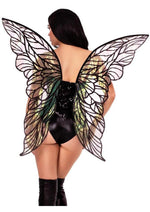 Leg Avenue Iridescent Strapless Fairy Wings - Black - One Size