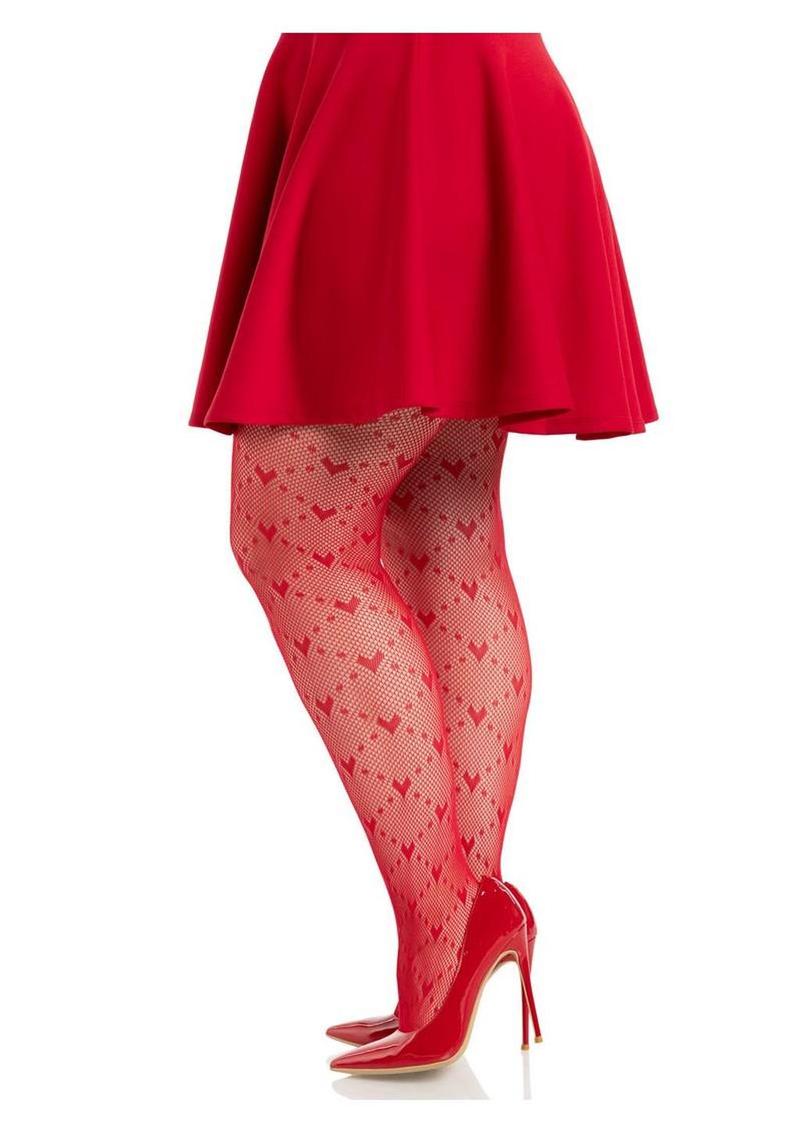 Leg Avenue Heart Net Tights