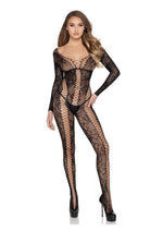 Lace Fishnet Lingerie Jumpsuit