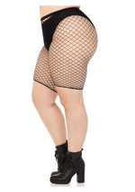 Leg Avenue Plus Size Industrial Net Biker Shorts - 1x-2x