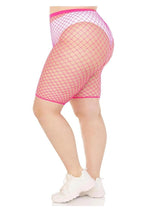 Leg Avenue Plus Size Industrial Net Biker Shorts - 1x-2x