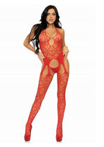 Leg Avenue Seamless Heart NetOne SizeSuspender Bodystocking