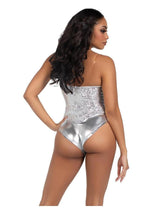 Leg Avenue Sequin Boned Snap Crotch Bodysuit