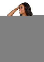 Leg Avenue Sequin Boned Snap Crotch Bodysuit with Detachable Clear Strap - Silver - Small - 2 Piece