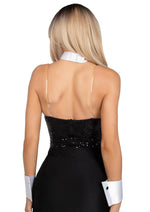 Leg Avenue Tuxedo Kit Includes Bow Tie Collar and Cuffs - Black/White - 2 Piece