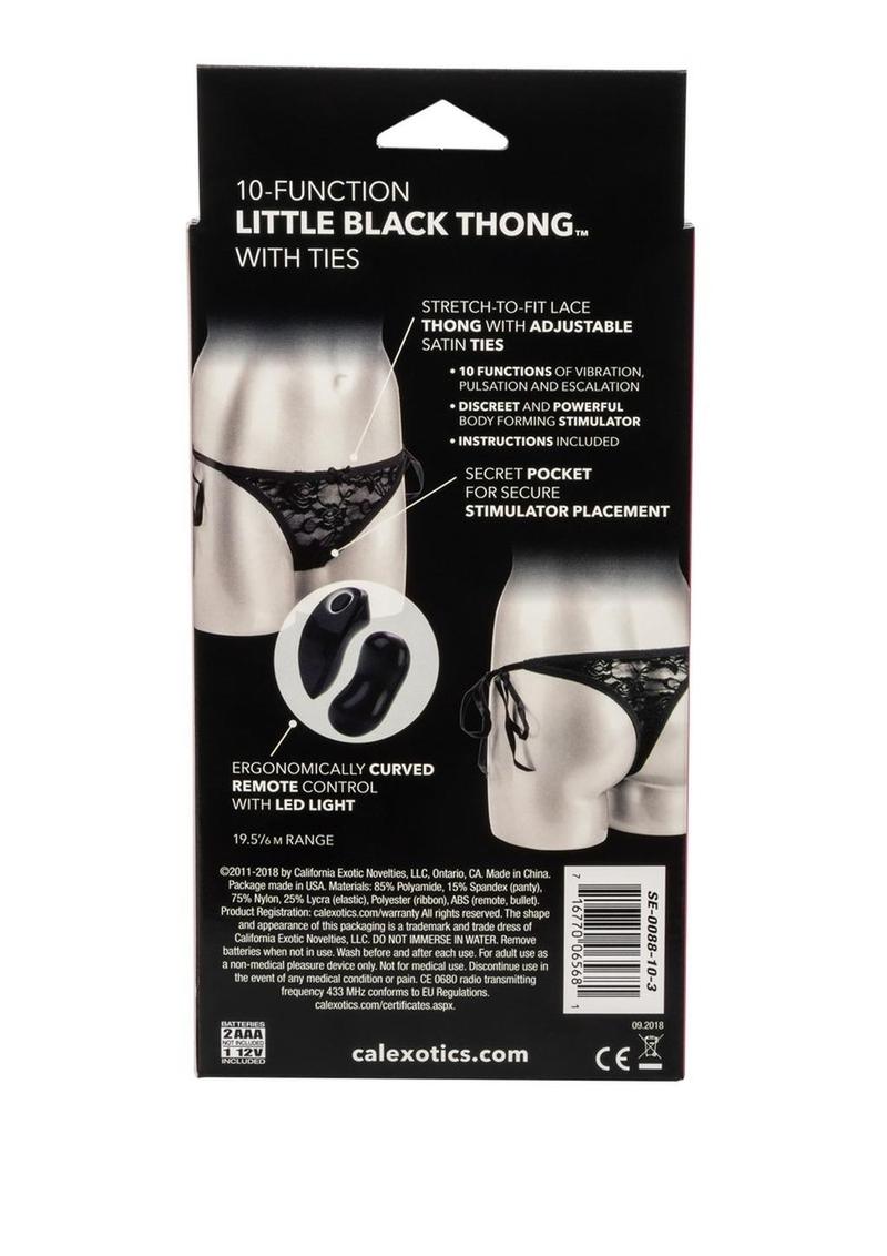 Little Black Thong Remote Control Panty Vibrator