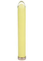 Loveline Sparkle Rechargeable 10 Function Glass Vibrator - Yellow - 6.3in