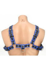 Master Series Bulldog Harness Blue Leather