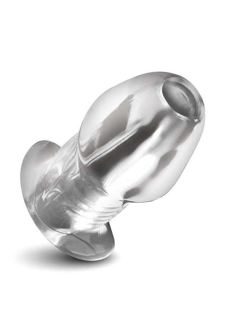 Master Series Dicked Hollow Anal Plug - Clear - Large