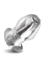 Master Series Dicked Hollow Anal Plug - Clear - Large