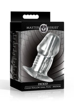 Master Series Dicked Hollow Anal Plug - Clear - Medium