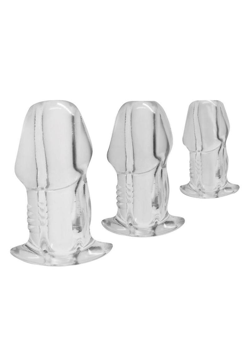 Dicked Clear Hollow Anal Trainer Set