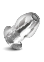 Master Series Dicked Hollow Anal Plug - Clear - XLarge