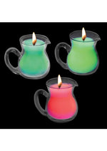 Master Series Glow Pour Blacklight Reactive Drip Candle - Glow In The Dark/Multicolor - 3 Piece/Set