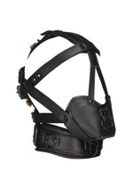 Master Series Lockable Head Harness with Muzzle - Black