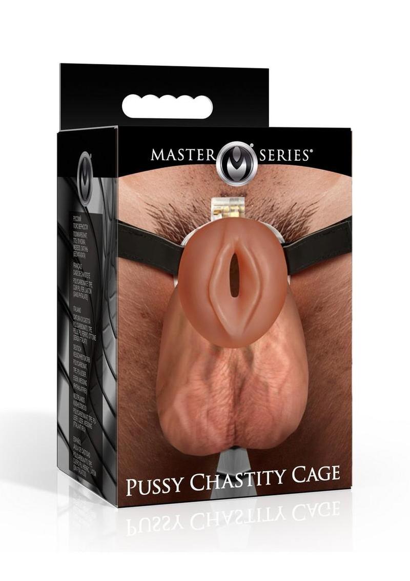 Master Series Pussy Chastity Cage - Caramel