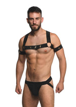 Rave Harness Elastic Chest Harness With Arm Bands