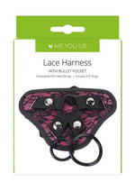 Me You Us Lace Harness with Bullet Pocket Strap-On Harness