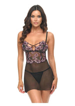 Oh LA LA Cheri Adela Babydoll - Black - XLarge