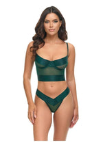 Oh LA LA Cheri Gia Bustier - Green - Medium/Small - Set