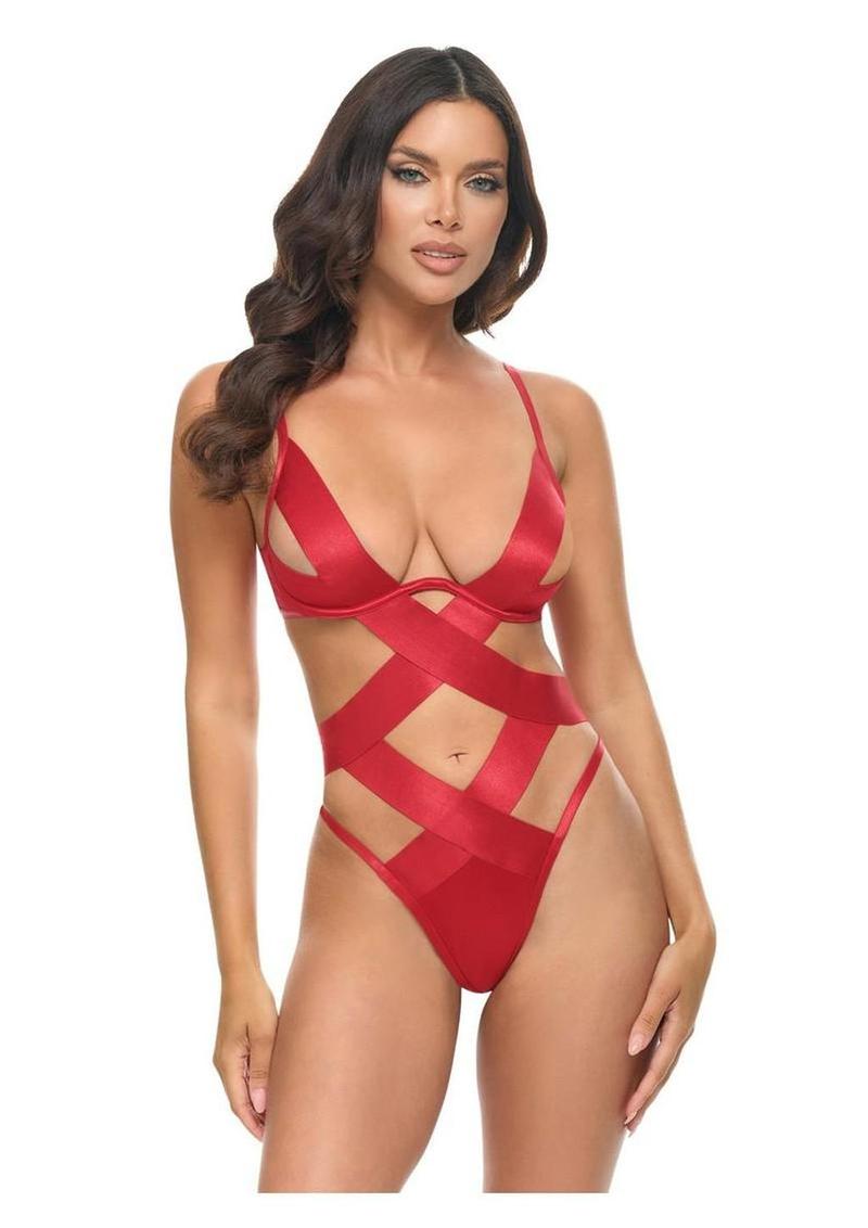 Oh LA LA Cheri Lacie Teddy - Red - Large/XLarge