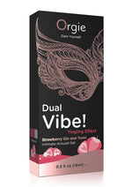 Orgie Dual Vibe Kissable Liquid Vibrator Gel - Strawberry Gin and Tonic