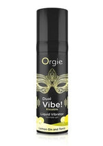 Orgie Dual Vibe Kissable Liquid Vibrator Gel - Lemon Gin and Tonic