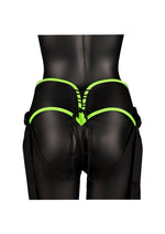 Ouch! Glow in the Dark Bonded Leather Strap-On with Silicone Dildo