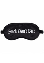 Ouch! Suck Don't Bite Printed Satin Mask - Black
