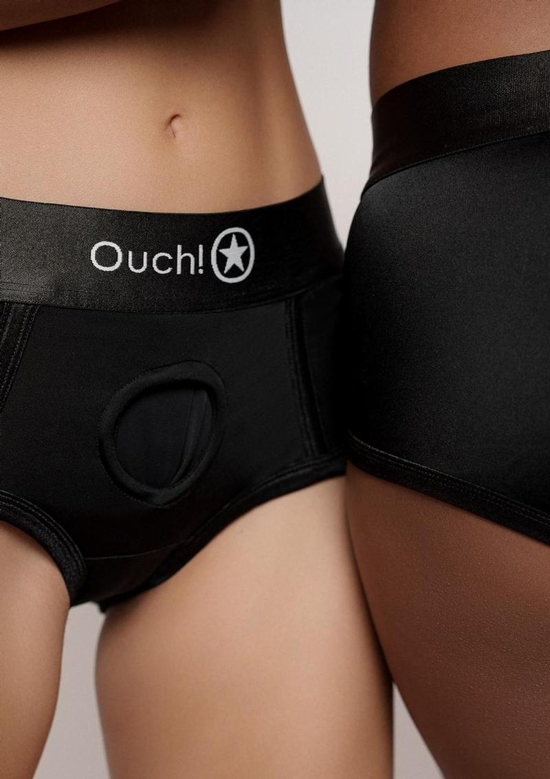 Ouch! Vibrating Strap-On Brief with Rechargeable Bullet