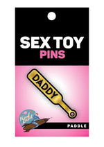 Paddle Daddy Enamel Pin - Black/Yellow