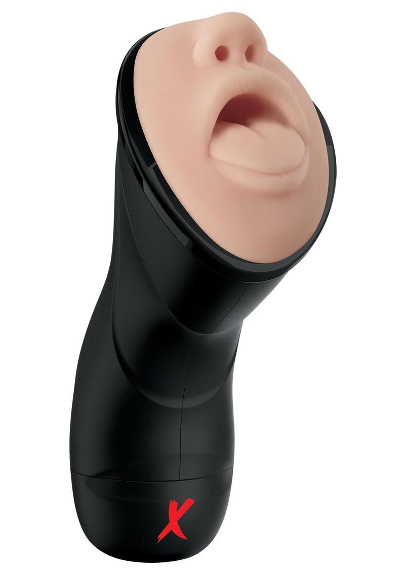 PDX Elite Deep Throat Vibrating Stroker Masturbator with Ultra Suction