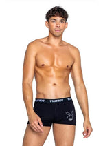 Playboy Mens Tuxedo Boxer Brief - Black/White - Small