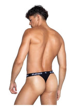 Playboys Mens Modal Gym Thong - Black/White - Large