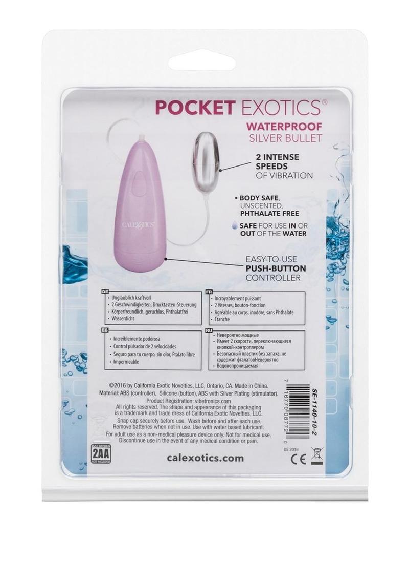Pocket Exotics Silver Bullet with Remote Control