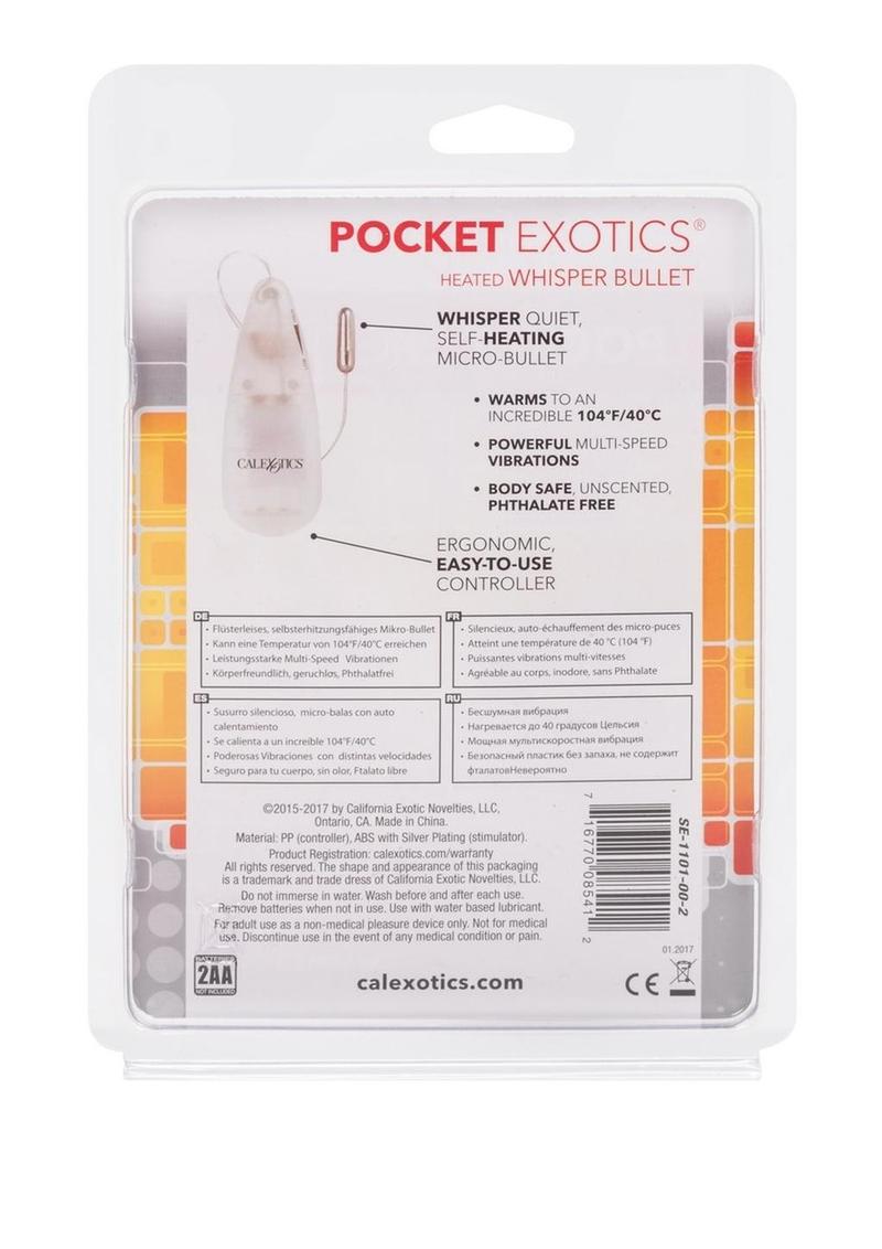 Pocket Exotics HeatedRemote Control Whisper Bullet