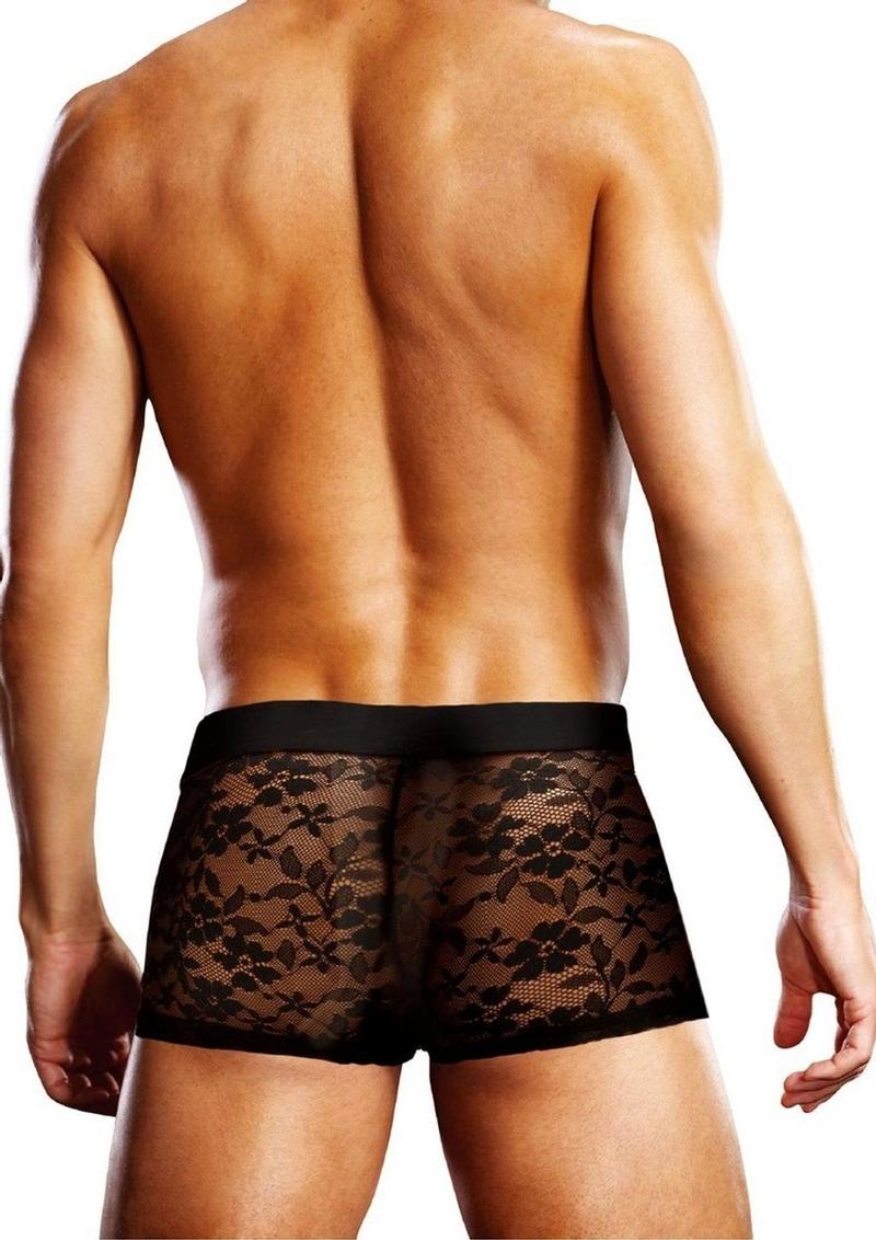 Prowler Lace Men’s Trunk Underwear Black Sexy Sheer Comfort