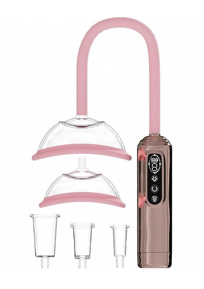 Pumped Automatic Rechargeable Vagina, Breast and Nipple Pump - Rose Gold