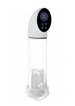 Pumped Hyperscope Automatic Rechargeable Dual Vibrating Male Pump with Vagina Sleeve - White