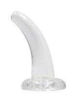 Realrock Crystal Clear Non Realistic Dildo with Suction Cup - Clear - 4.7in