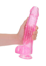 RealRock Crystal Clear Realistic Dildo with Balls
