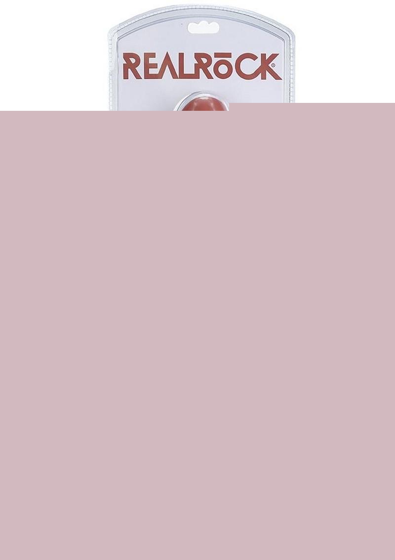 Realrock Ultra Realistic Skin Extra Large Straight Dildo with Suction Cup - Caramel - 14in