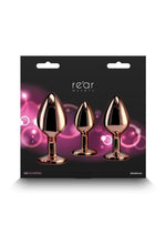 Rear Assets 3 Piece Metal Plug Kit Rainbow Aluminum with Gem Base